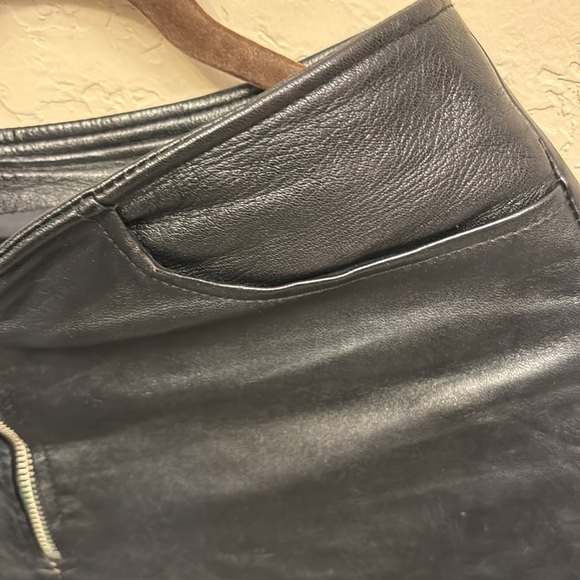 Leather pants soft as butter split a little on bottom sides for boots - Picture 3 of 10